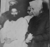 HON. FORMER CHAIRMAN OF BHARAT SEVAK SAMAJ SWAMI HARI NARAYAN ANAND JI WITH HON.PANDIT JAWAHARLAL NEHRU,FIRST PRIME MINISTER OF INDIA AND FOUNDER PRESIDENT OF BHARAT SEVAK SAMAJ