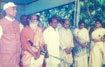 HON. FORMER CHAIRMAN OF BHARAT SEVAK SAMAJ SWAMI HARI NARAYAN ANAND WITH KERALA CHIEF MINISTER HON.A.K.ANTONY AND BSS NATIONAL CHAIRMAN SHRI.MAHESH SHARMA.